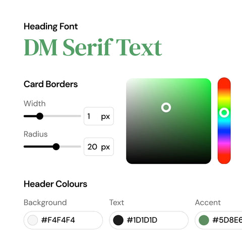 Highly customizable look & feel