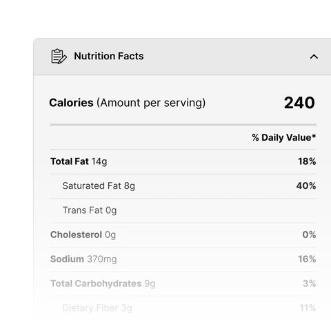 Nutritional facts